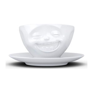 FIFTYEIGHT Kaffeetasse 200ml - Lachend weiß