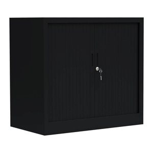 LÜLLMANN Schiebetürenschrank, 555089 tiefschwarz 1 Fachboden 80,0 x 45,7 x 75,0 cm