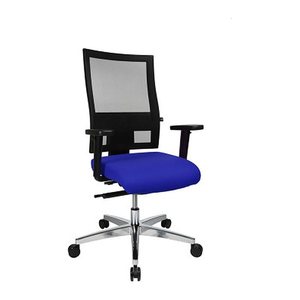 Topstar Bürostuhl Profi Net 11, PS59H T38 Stoff blau, Gestell alu