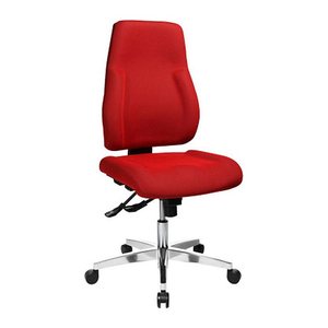 Topstar Bürostuhl Point 91, PI99GBC1 Stoff rot, Gestell alu