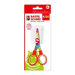 Marabu Kinderschere KiDS rot mit bedruckten Scherenblättern 13,0 cm