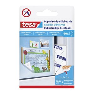 tesa doppelseitige Klebepads, 1,1 x 1,1 cm, 60 St.