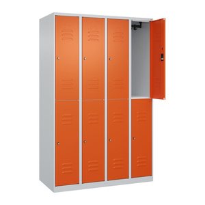 CP Spind Classic Plus reinorange, lichtgrau 080300-40 S10061, 8 Schließfächer 120,0 x 50,0 x 185,0 cm