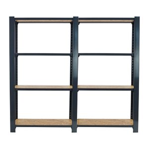 Simonrack Schwerlast-Weitspannregal OFFICLICK 4 8425437127694 anthrazit, braun 160,0 x 30,0 x 150,0 cm