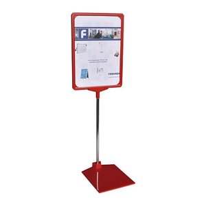 FRANKEN Infoständer PSM A4 01 rot DIN A4 25,0 x 15,0 x 32,0 - 62,0 cm, 1 St.