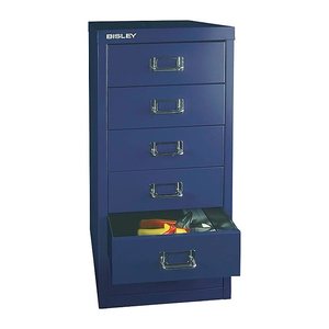 BISLEY MultiDrawer™ L296 Schubladenschrank oxfordblau 6 Schubladen 27,8 x 38,0 x 59,0 cm, 1 St.