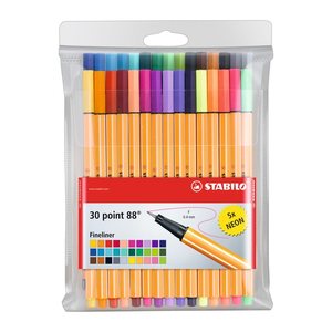 STABILO Point 88 Fineliner farbsortiert 0,4 mm, 30 St.