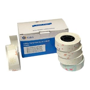 G&G Etikettenrolle 5er Set mit verschiedenen Muster 15x30mm