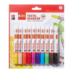 Marabu KiDS Textilmarker farbsortiert 3,0 mm, 10 St.