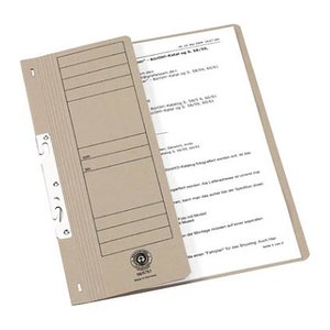 Einhakhefter Karton grau DIN A4, halber Deckel, 20 St.