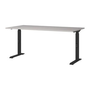 GERMANIA DOWNEY höhenverstellbarer Schreibtisch kaschmir rechteckig, C-Fuß-Gestell schwarz 160,0 x 80,0 cm