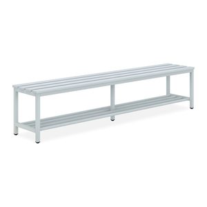 Kunststoff-Sitzbank mit Schuhrost (optional) - 1000-2000 mm (2000 x 380 x 440 mm)