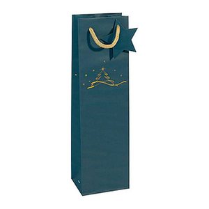 SIGEL Geschenktüten für Flaschen Christmas tree Motiv 10,0 x 35,0 cm, 5 St.