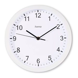 hama Wanduhr Elba weiß Kunststoff, Ø 25,0 cm