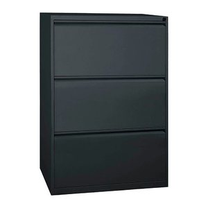 Gürkan Hängeregistraturschrank schwarz 3 Schubladen 76,0 x 62,0 x 101,0 cm, 1 St.