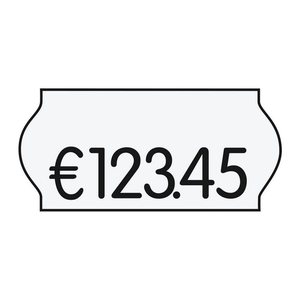 PrinterLabels AS Preisetiketten weiß ablösbar 26,0 x 12,0 mm, 36 Rollen