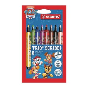 STABILO Trio Scribbi PAW Patrol Filzstifte farbsortiert, 8 Pack