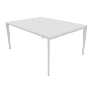 Quadrifoglio Konferenztisch X5 weiß rechteckig, Vierkantrohr weiß, 160,0 x 120,0 x 75,0 cm