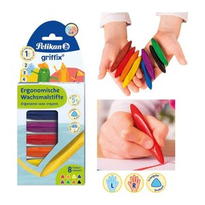 Pelikan griffix® Wachsmalstifte farbsortiert, 8 St.