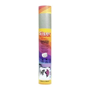 Siser® EasyPSV Glitzer Vinylfolie permanent silber 30,0 x 150,0 cm,  1 Rolle