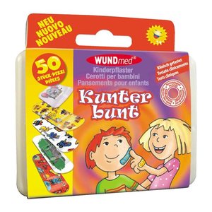 WUNDmed® Pflaster Kunterbunt 05-010 bunt 1,9 x 6,3 cm, 50 St.