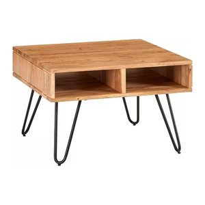 WOHNLING Couchtisch quadratisch Massivholz akazie 60,0 x 60,0 x 40,0 cm, 1 St.