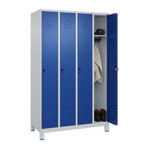 CP Spind Classic Plus enzianblau, lichtgrau 080010-40 S10003, 4 Schließfächer 120,0 x 50,0 x 195,0 cm