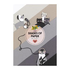 folia Tonpapier Shades of Paper - grey farbsortiert 130 g/qm 20 Blatt