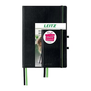 AKTION: LEITZ Notizbuch-Set Complete 1x DIN A4 +1x DIN A6 kariert, schwarz Hardcover 160 Seiten, 1 St. mit Prämie nach Registrierung