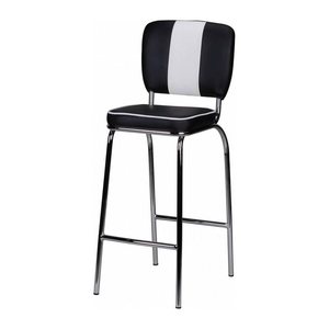 WOHNLING Barhocker WL1.719 schwarz, weiß Kunstleder, 1 St.