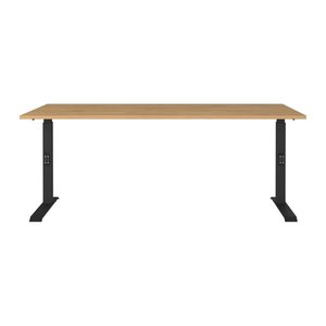 GERMANIA DOWNEY höhenverstellbarer Schreibtisch grandson-eiche rechteckig, C-Fuß-Gestell schwarz 180,0 x 80,0 cm
