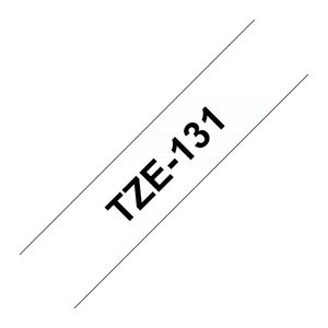 brother Schriftband TZe-131 TZE131, 12 mm, schwarz auf transparent, 1 St.