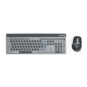 hama WK-750 Tastatur-Maus-Set kabellos grau
