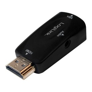 Logilink HDMI Adapter A/M zu VGA/F + 3,5 mm/W, 1080p, schw.
