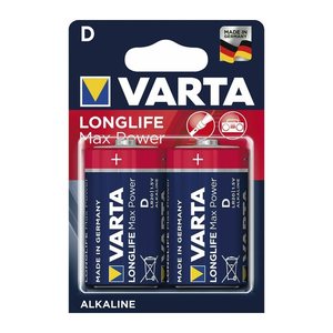 VARTA Batterien LONGLIFE Max Power Alkali-Mangan Mono D 1,5 V, 2 St.