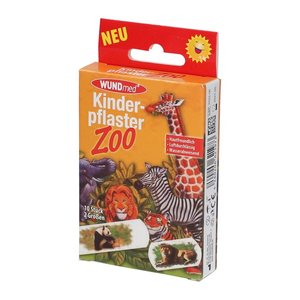 WUNDmed® Pflaster Zoo 02-064 bunt normal & klein 1,9 cm x normal 6,3 cm; klein 3,8 cm cm, 10 St.