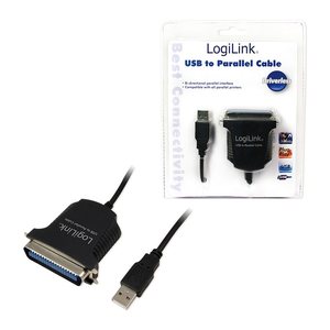 Logilink USB-Kabel Parallel 1.80m schwarz
