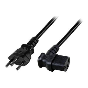 EFB Netzkabel Schweiz Typ 12 - C13 90°,sw,1.8m,3x0.75mm