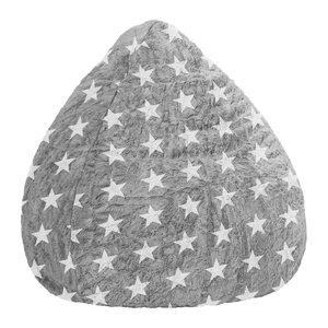 SITTING POINT Fluffy Stars XL Sitzsack grau