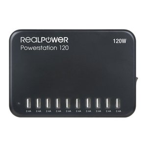 RealPower Ladestation Power Station 120 120W 10xUSB-A