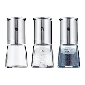 WMF Salz- und Pfeffermühlen-Set De Luxe transparent/silber 3-tlg., 1 Set