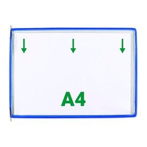 tarifold Sichttafeln mit 5 Aufsteckreitern DIN A4 quer blau, Öffnung oben, 20 St.