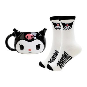 BlueSkyStudios Sanrio Tasse mit Socken Kuromi 3D