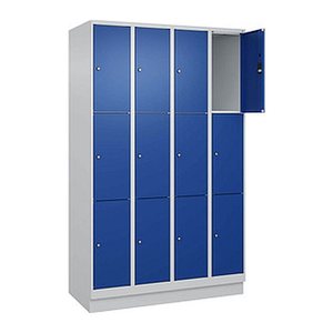 CP Schließfachschrank Classic PLUS enzianblau, lichtgrau 080020-403 S10003, 12 Schließfächer 120,0 x 50,0 x 195,0 cm