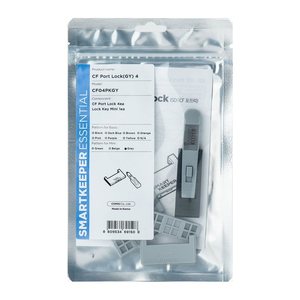 SmartKeeper Mini "CF Port" Blocker grau 4 Stk.+Key
