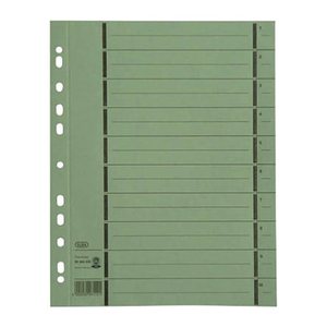 OXFORD Trennblätter DIN A4 1-10 grün, 250 g/qm, 100 St.
