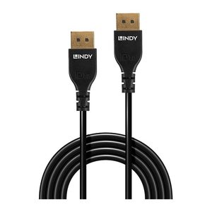 LINDY 0.5m Slim DisplayPort 1.4 Cable