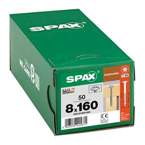 SPAX® Holzbauschrauben T40 Tellerkopf WIROX 0251010801605 8 mm x 160 mm, 50 St.