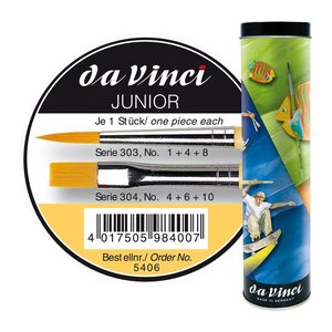 da Vinci JUNIOR Pinsel-Set Größe 1, 4, 4, 6, 8, 10, 6-teilig