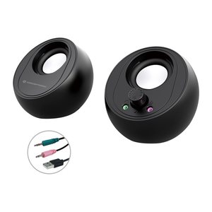 CONCEPTRONIC 2.0-Lautsprecher BT5.0/USB-A/3.5mm 10W schwarz
